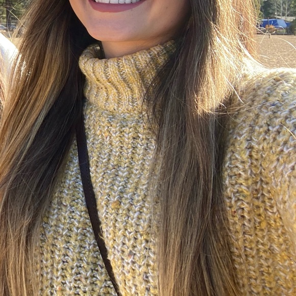 Topshop chunky yellow sweater size 4 - 6 small - Picture 3 of 6